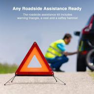 ⚠️ safeguard your roadside safety with mysbiker safety triangle warning kit logo