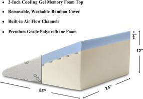 img 1 attached to ИнтеВижн пенополиуретановая наклонная подушка для кровати