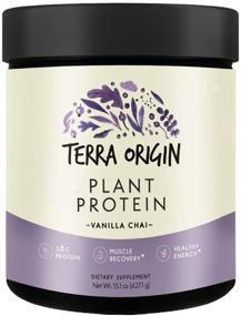 img 4 attached to 🌱 Terra Origin Organic Plant Protein Powder - Vanilla Chai Flavor - 15 Servings - Brown Rice Protein and Pea Protein Isolate - Vegan & Gluten Free - High 18g Protein Content