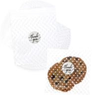 🎉 250 pack of white polka dot goodie bags with thank you stickers for party favors, 5.5 inches - affordable bulk option for events and celebrations logo