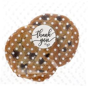 img 2 attached to 🎉 250 Pack of White Polka Dot Goodie Bags with Thank You Stickers for Party Favors, 5.5 inches - Affordable Bulk Option for Events and Celebrations