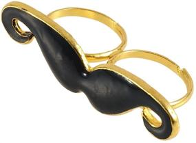 img 4 attached to Finger Mustache Retro Style Adjustable: Channeling Vintage Vibes Effortlessly