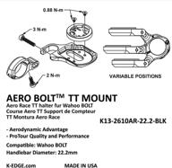 k edge wahoo bolt aero mount logo