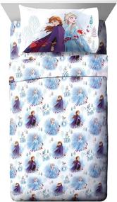 img 4 attached to 🌲 Magical Twin Sheet Set: Jay Franco Disney Forest 3 Piece, Frozen 2 Spirit