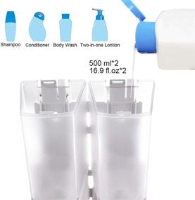 img 1 attached to 🧴 Ailelan Shampoo and Conditioner Dispenser: Convenient 2-Chamber Wall Mount for Bathroom, Kitchen, Hotel, and Restaurant Use - 500ML Capacity (White)