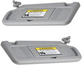 img 4 attached to 🚘 WEILEITE Комплект солнцезащитных козырьков для Honda Civic 2006-2011: левая (водительская) и правая (пассажирская) стороны - серый (заменяет 83230-SNA-A01ZC/83280-SNA-A01ZC)