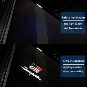 img 3 attached to 🚗 Enhance Nighttime Style and Visibility with SupraGR Car Door Lights Puddle Lamp - Fits Fifth Gen (J29/DB; 2019-2021) Supra