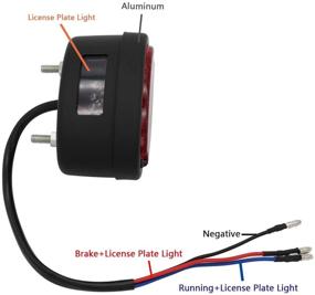 img 3 attached to FATECIM Motorcycle Oval Shaped Integrated Universal Motorcycle & Powersports