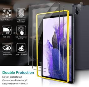 img 2 attached to 📱 Premium 2-Pack iVoler Screen Protector & Camera Lens Protector for Samsung Galaxy Tab S7 FE 5G & S7 Plus 5G - Tempered Glass, Anti-Scratch Film - 12.4 inch