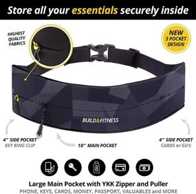 img 2 attached to 🏃 Build & Fitness Zipper Running Belt – Adjustable Waist Pack for Men and Women – Securely holds Phone, Keys, Cards – Ideal for Run, Jog, Gym, Cycling, Hiking