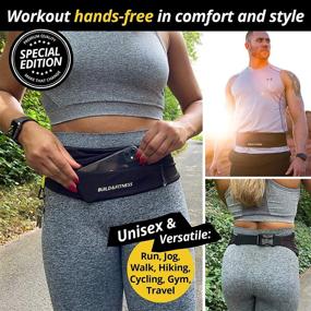 img 1 attached to 🏃 Build & Fitness Zipper Running Belt – Adjustable Waist Pack for Men and Women – Securely holds Phone, Keys, Cards – Ideal for Run, Jog, Gym, Cycling, Hiking