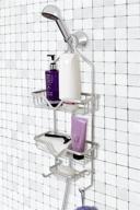🚿 organize your shower space with the splash home aluminum maui shower caddy: hanging head two basket organizers with dish for convenient shampoo, conditioner, and soap storage in chrome, 25 x 5 x 11.5 logo
