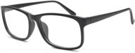 👓 nearsighted oversize myopia glasses: everyday-use for men and women -1.00 black logo