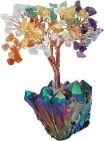 img 1 attached to Rockcloud Natural Crystal Titanium Decoration Home Decor and Artificial Plants & Flowers