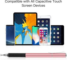 img 2 attached to 🖊️ 3 Stylus Pens for Touch Screens - High Sensitivity & Fine Point, Capacitive Pen with Clear Disc for iPhone X/8/8plus, iPad/iPad Pro/iPad Mini - Universal Stylus for All Capacitive Touch Screens