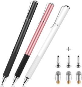 img 4 attached to 🖊️ 3 Stylus Pens for Touch Screens - High Sensitivity & Fine Point, Capacitive Pen with Clear Disc for iPhone X/8/8plus, iPad/iPad Pro/iPad Mini - Universal Stylus for All Capacitive Touch Screens