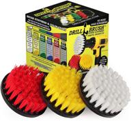 🧽 variety kit of soft, medium, and stiff scrub brushes - multi-purpose cleaning supplies for leather, mirrors, glass, bathroom, showers, tubs, bath mats, outdoors, and garden statues logo