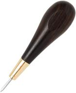 🧵 wuta diamond stitching awl craft sewing kit - ebony blackwood handle, handmade leather tools for diy stitching and tapering - 3mm, 1pcs logo