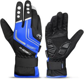 img 4 attached to 🧤 INBIKE Men's Winter Cycling Gloves - Windproof, Reflective, Thermal, Gel Pads, Touch Screen Compatible