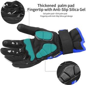 img 1 attached to 🧤 INBIKE Men's Winter Cycling Gloves - Windproof, Reflective, Thermal, Gel Pads, Touch Screen Compatible