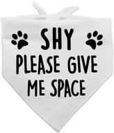 🐶 shy please give me space triangle dog scarf - funny pet puppy bandana for family kitchen логотип