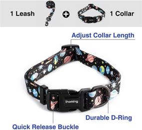 img 2 attached to Ihoming Dog Collar and Leash Combo: Ultimate Safety Set for Daily Outdoor Dog Walking, Running, and Training (Suitable for Small, Medium, and Large Dogs and Cats)