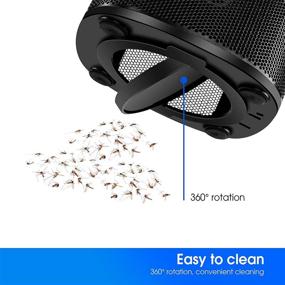 img 2 attached to 🪰 Advanced Bug Zapper and Mosquito Killer: Powerful Indoor Insect Trap with 360-Degree Suction Fan (Black)