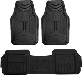 img 4 attached to FH Group F11513BLACK Heavy Duty Tall Channel Floor Season Mats For Trucks