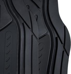 img 1 attached to FH Group F11513BLACK Heavy Duty Tall Channel Floor Season Mats For Trucks