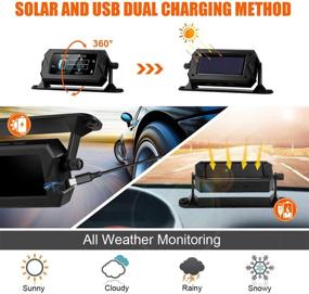 img 1 attached to Blueskysea TS610 Солнечный TPMS: 6 датчиков для прицепа RV | Мониторинг давления и температуры в реальном времени | 180° регулируемый кронштейн | Обмен позицией шины