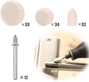 img 2 attached to 🔧 Dremel Polishing Buffing Wheel Set - Complete Kit with Point & Mandrel - Fits Dremel Rotary Tools - 111Pcs - 1/8 Inch Shank