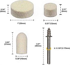 img 3 attached to 🔧 Dremel Polishing Buffing Wheel Set - Complete Kit with Point & Mandrel - Fits Dremel Rotary Tools - 111Pcs - 1/8 Inch Shank