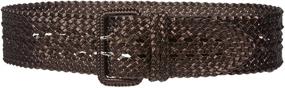 img 3 attached to Womens Wide Braided Square Buckle Women's Accessories for Belts