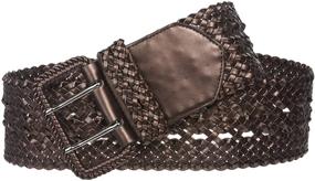 img 1 attached to Womens Wide Braided Square Buckle Women's Accessories for Belts