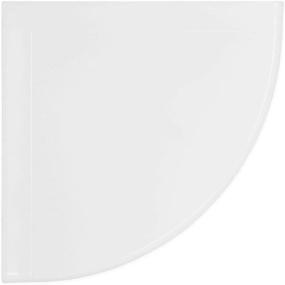 img 4 attached to 🛁 Enhance Your Bathroom Organization with Questech 9 inch Corner Floating Shelf - Polished Bright White Wall Mounted Organizer Flatback