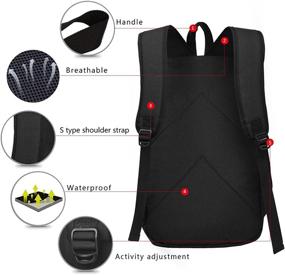 img 2 attached to Рюкзак для ноутбука OMOUBOI Computer Black Backpack