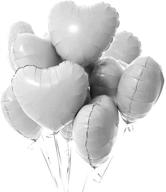 white heart balloons mylar decoration logo