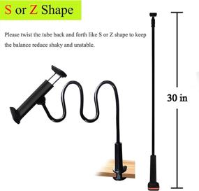 img 3 attached to 📱 Black MAGIPEA Tablet Stand Holder - Flexible Long Arm Gooseneck Mount Holder Clip with Grip for iPad, iPhone, Nintendo Switch, Samsung Galaxy Tabs, and Amazon Kindle Fire HD