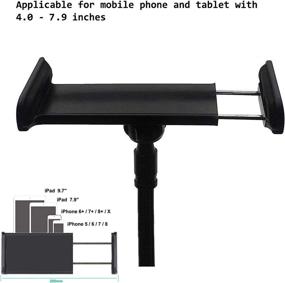 img 2 attached to 📱 Black MAGIPEA Tablet Stand Holder - Flexible Long Arm Gooseneck Mount Holder Clip with Grip for iPad, iPhone, Nintendo Switch, Samsung Galaxy Tabs, and Amazon Kindle Fire HD