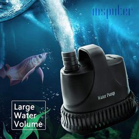 img 2 attached to 🐠 High Lift 400GPH Aquarium Water Pump Filter & Fountain Pump - Ultra Quiet 1500L/H, 25W Submersible Pump with 6.6ft Lift, 3 Nozzles - Ideal for Fish Tanks, Ponds, Pools, Turtles, Statuary & Hydroponics