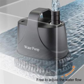 img 1 attached to 🐠 High Lift 400GPH Aquarium Water Pump Filter & Fountain Pump - Ultra Quiet 1500L/H, 25W Submersible Pump with 6.6ft Lift, 3 Nozzles - Ideal for Fish Tanks, Ponds, Pools, Turtles, Statuary & Hydroponics