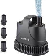 🐠 high lift 400gph aquarium water pump filter & fountain pump - ultra quiet 1500l/h, 25w submersible pump with 6.6ft lift, 3 nozzles - ideal for fish tanks, ponds, pools, turtles, statuary & hydroponics logo