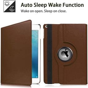 img 2 attached to IPad Mini Case Fit IPad Mini 3 Case/Ipad Mini 2 Case/Ipad Mini 1 Case - 360 Degree Rotating Stand Case Cover With Auto Wake/Sleep Compatible With Apple IPad Mini 1/2/3 Case (Brown)