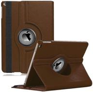 ipad mini case fit ipad mini 3 case/ipad mini 2 case/ipad mini 1 case - 360 degree rotating stand case cover with auto wake/sleep compatible with apple ipad mini 1/2/3 case (brown) logo