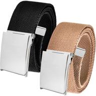 👔 men's adjustable belt with polished silver buckle - premium accessory in belts logo