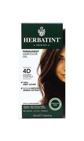 img 4 attached to 🌰 Жидкость для окрашивания волос Herbatint 4D Золотистый каштан, 4.56 унции: Долговременный, натуральный постоянный цвет волос