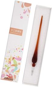 img 4 attached to 🖌️ Xiaoyu Handmade Glass Dip Pen - Ideal for Writing, Drawing, and Calligraphy - Coffee - Gift Box Included