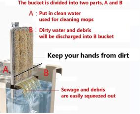 img 1 attached to 8 Reusable Mop Pads | Self-Wash Flat Floor Mop & Bucket Set | Separates Dirty & Clean Water | Hands-Free Home Floor Cleaning