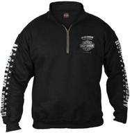 🔥 striking harley davidson lightning crest pullover sweatshirt: a bold statement of style and comfort logo