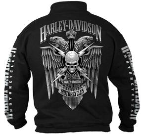 img 1 attached to 🔥 Striking Harley Davidson Lightning Crest Pullover Sweatshirt: A Bold Statement of Style and Comfort